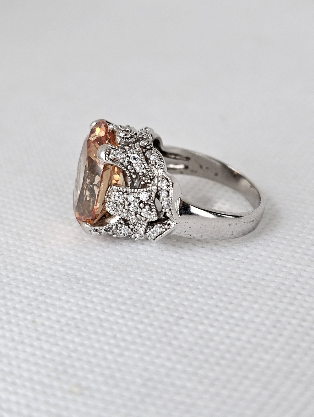 Vintage Joesph Esposito CZ Ring Sterling Silver Size 8! - Picture 8 of 11